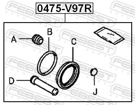 FEBEST Repair Kit, brake caliper (0475-V97R)