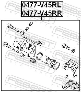 FEBEST Brake Caliper (0477-V45RL)