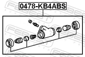 FEBEST Wheel Brake Cylinder (0478-KB4ABS)