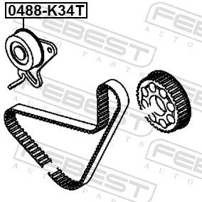 FEBEST Deflection Pulley/Guide Pulley, timing belt (0488-K34T)