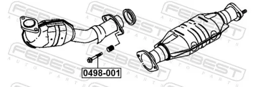 FEBEST Bolt, exhaust system (0498-001)