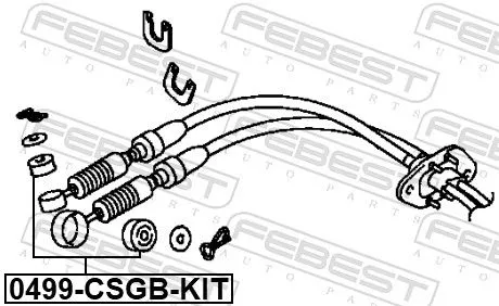 FEBEST Bearing, selector-/shift rod (0499-CSGB-KIT)