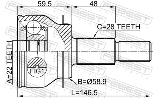 FEBEST Joint Kit, drive shaft (0510-BMAT)