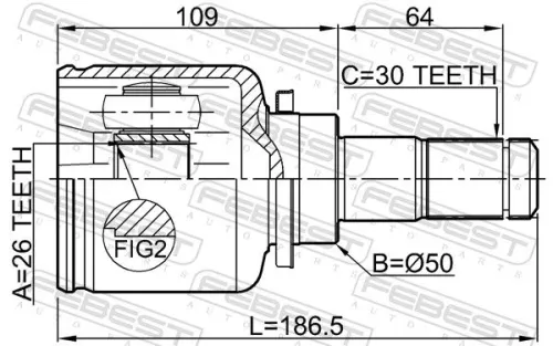 FEBEST Joint Kit, drive shaft (0511-BK23LH)