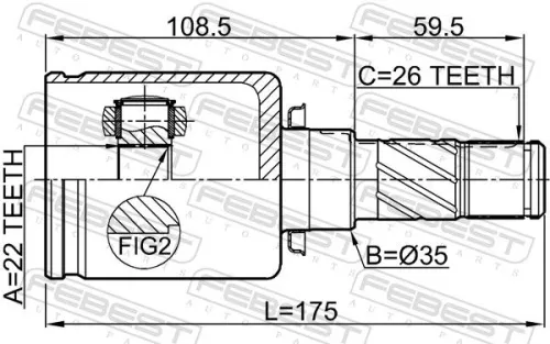 FEBEST Joint Kit, drive shaft (0511-BMATLH)