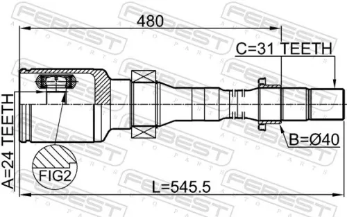 FEBEST Joint Kit, drive shaft (0511-GJATRH)