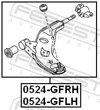FEBEST Control/Trailing Arm, wheel suspension (0524-GFRH)