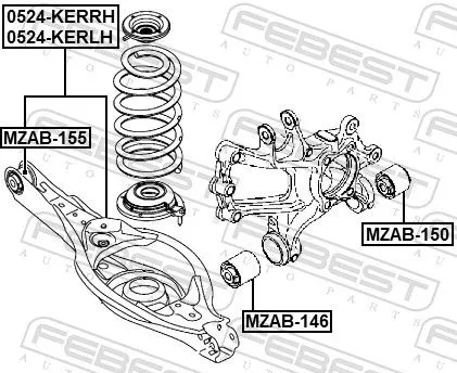 FEBEST Control/Trailing Arm, wheel suspension (0524-KERRH)