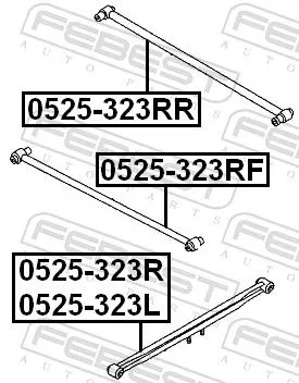 FEBEST Control/Trailing Arm, wheel suspension (0525-323L)