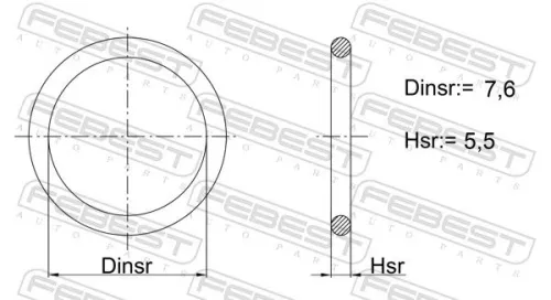 FEBEST Seal Ring, injector (05400-001)
