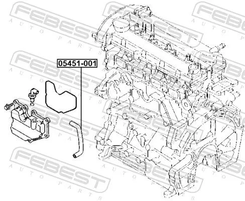 FEBEST Hose, crankcase ventilation (05451-001)