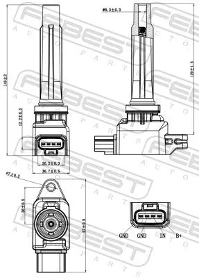 FEBEST Ignition Coil (05640-002)