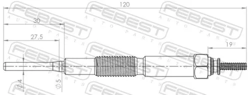 FEBEST Glow Plug (05642-002)