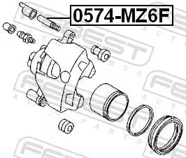 FEBEST Guide Bolt, brake caliper (0574-MZ6F)