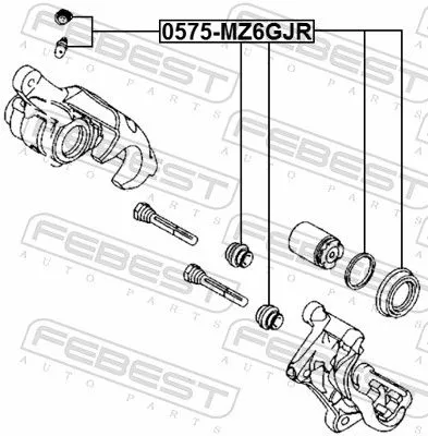 FEBEST Repair Kit, brake caliper (0575-MZ6GJR)