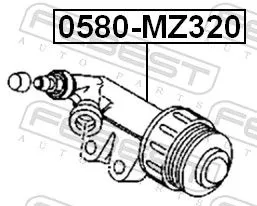 FEBEST Slave Cylinder, clutch (0580-MZ320)