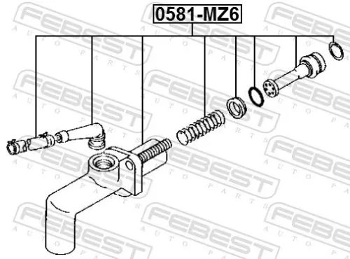 FEBEST Master Cylinder, clutch (0581-MZ6)