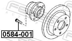 FEBEST Wheel Stud (0584-001)