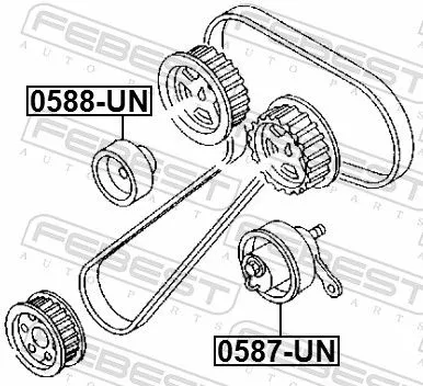 FEBEST Deflection Pulley/Guide Pulley, timing belt (0588-UN)