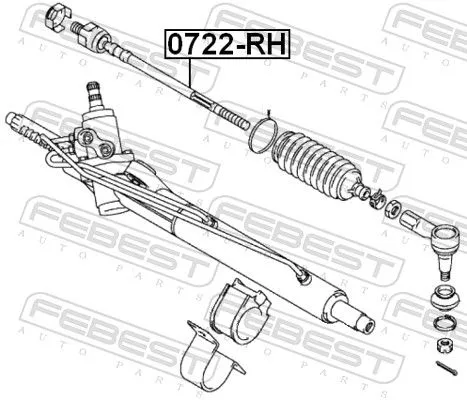 FEBEST Inner Tie Rod (0722-RH)