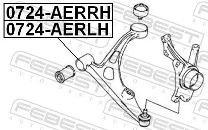 FEBEST Control/Trailing Arm, wheel suspension (0724-AERRH)