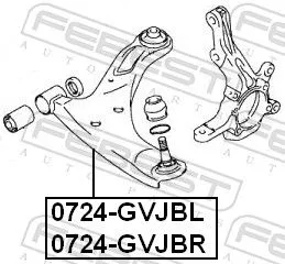 FEBEST Control/Trailing Arm, wheel suspension (0724-GVJBR)