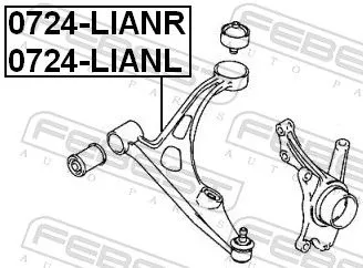 FEBEST Control/Trailing Arm, wheel suspension (0724-LIANR)