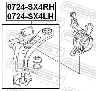 FEBEST Control/Trailing Arm, wheel suspension (0724-SX4RH)
