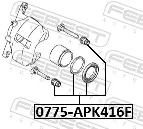 FEBEST Repair Kit, brake caliper (0775-APK416F)