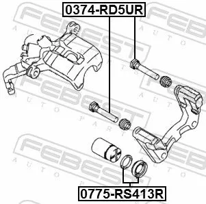 FEBEST Repair Kit, brake caliper (0775-RS413R)