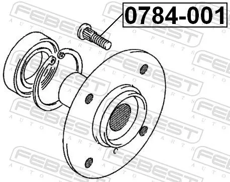 FEBEST Wheel Stud (0784-001)