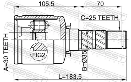 FEBEST Joint Kit, drive shaft (0811-S11)