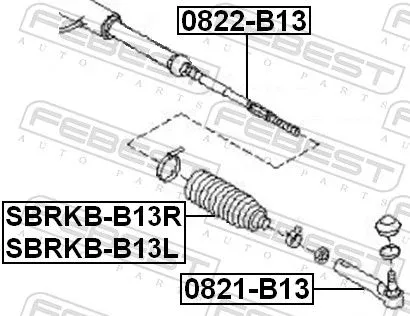 FEBEST Inner Tie Rod (0822-B13)