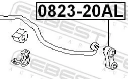 FEBEST Link/Coupling Rod, stabiliser bar (0823-20AL)