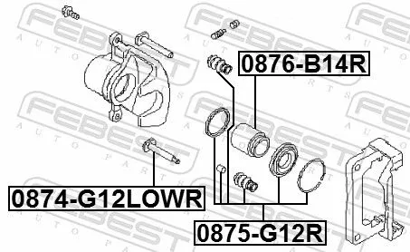 FEBEST Guide Bolt, brake caliper (0874-G12LOWR)