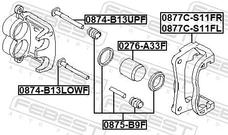 FEBEST Repair Kit, brake caliper (0875-B9F)