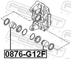 FEBEST Piston, brake caliper (0876-G12F)