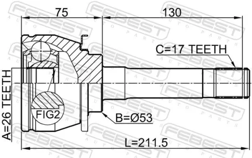 FEBEST Joint Kit, drive shaft (1010-TRB)