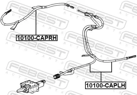 FEBEST Cable Pull, parking brake (10100-CAPLH)