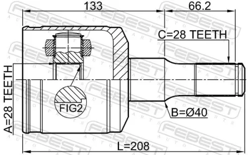 FEBEST Joint Kit, drive shaft (1011-TRB)