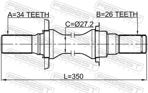 FEBEST Drive Shaft (1012-V200ATRH)