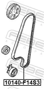 FEBEST Timing Belt (10140-F14S3)