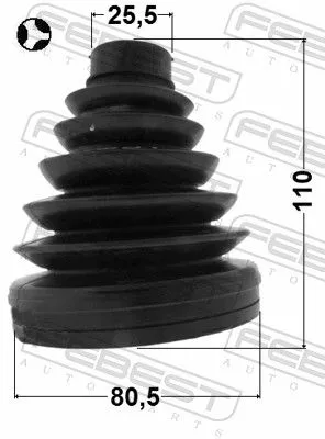 FEBEST Bellow, drive shaft (1015-J300T)