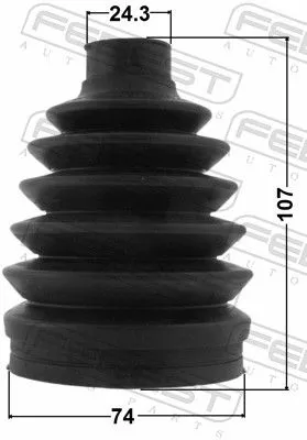 FEBEST Bellow, drive shaft (1017P-T300)