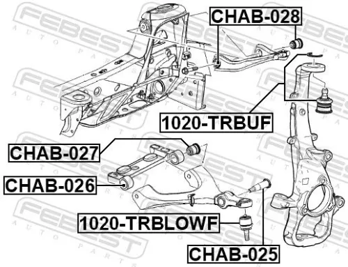 FEBEST Ball Joint (1020-TRBLOWF)