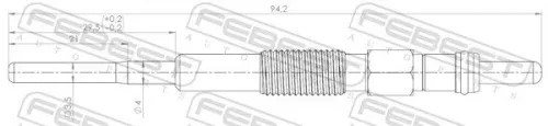 FEBEST Glow Plug (10642-001)