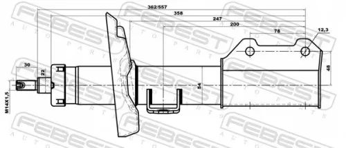 FEBEST Shock Absorber (10660581FR)