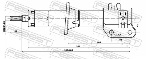 FEBEST Shock Absorber (10667898FL)