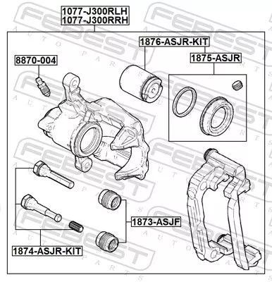 FEBEST Brake Caliper (1077-J300RLH)