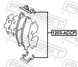 FEBEST Accessory Kit, disc brake pad (1203-ACCF)